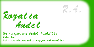 rozalia andel business card